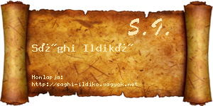 Sághi Ildikó névjegykártya