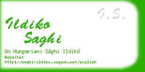 ildiko saghi business card